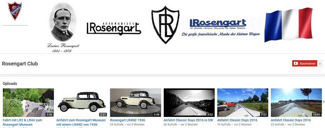 mit klicken zum YouTube  Kanal Rosengart Club